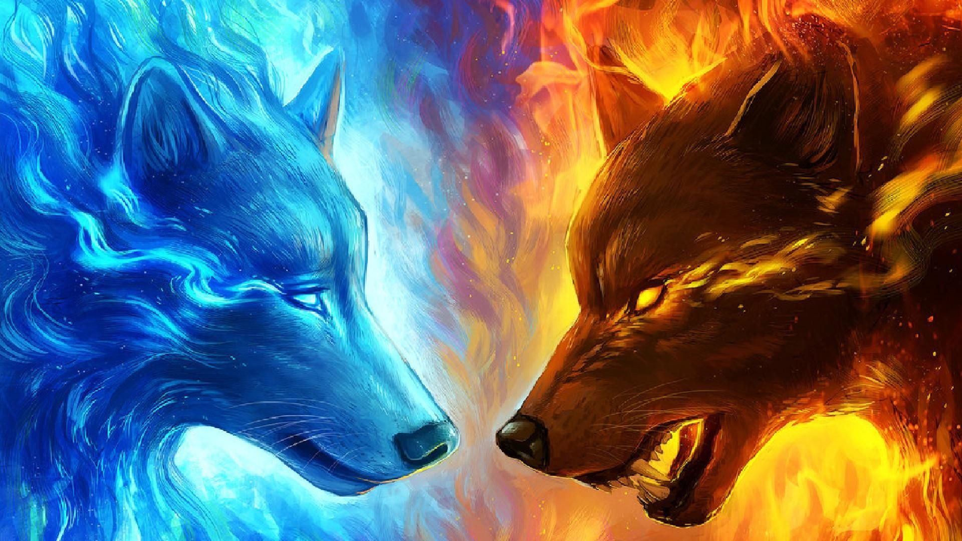 Featured image of post Blue Fire Wolf Fire Mystical Cool Backgrounds