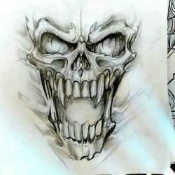 Featured image of post Evil Skull Drawing Tattoo