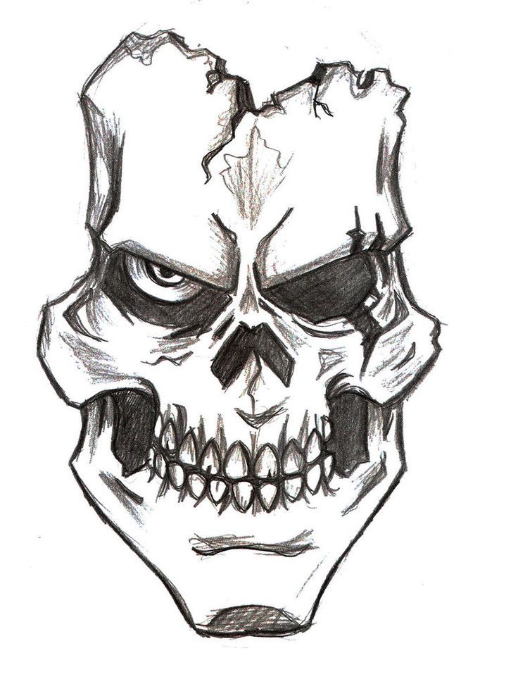 Featured image of post Pencil Easy Evil Skull Drawings