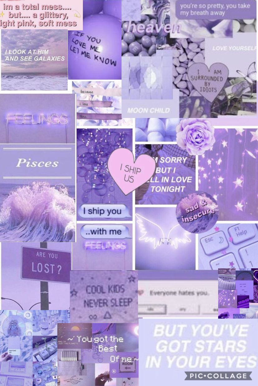 Featured image of post Purple Aesthetic Collage Background